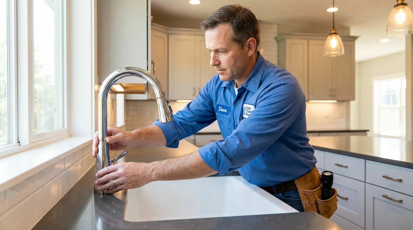 Kitchen faucet installation by Johns Plumbing LLC in Arab